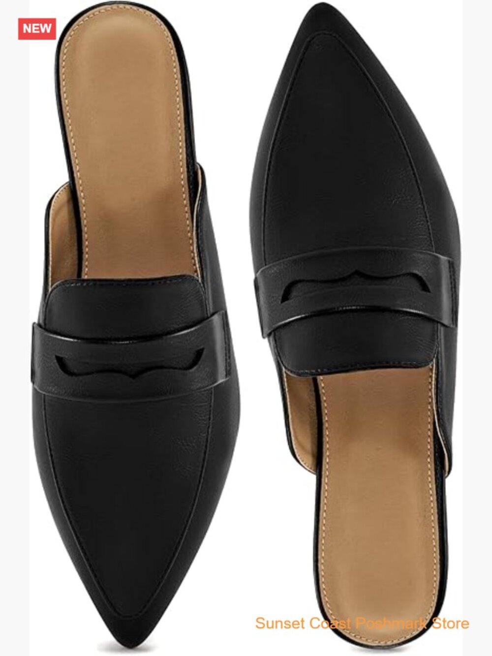 Flats Loafers Dressy Comfortable Backless Slingback Pointed Toe Slip On